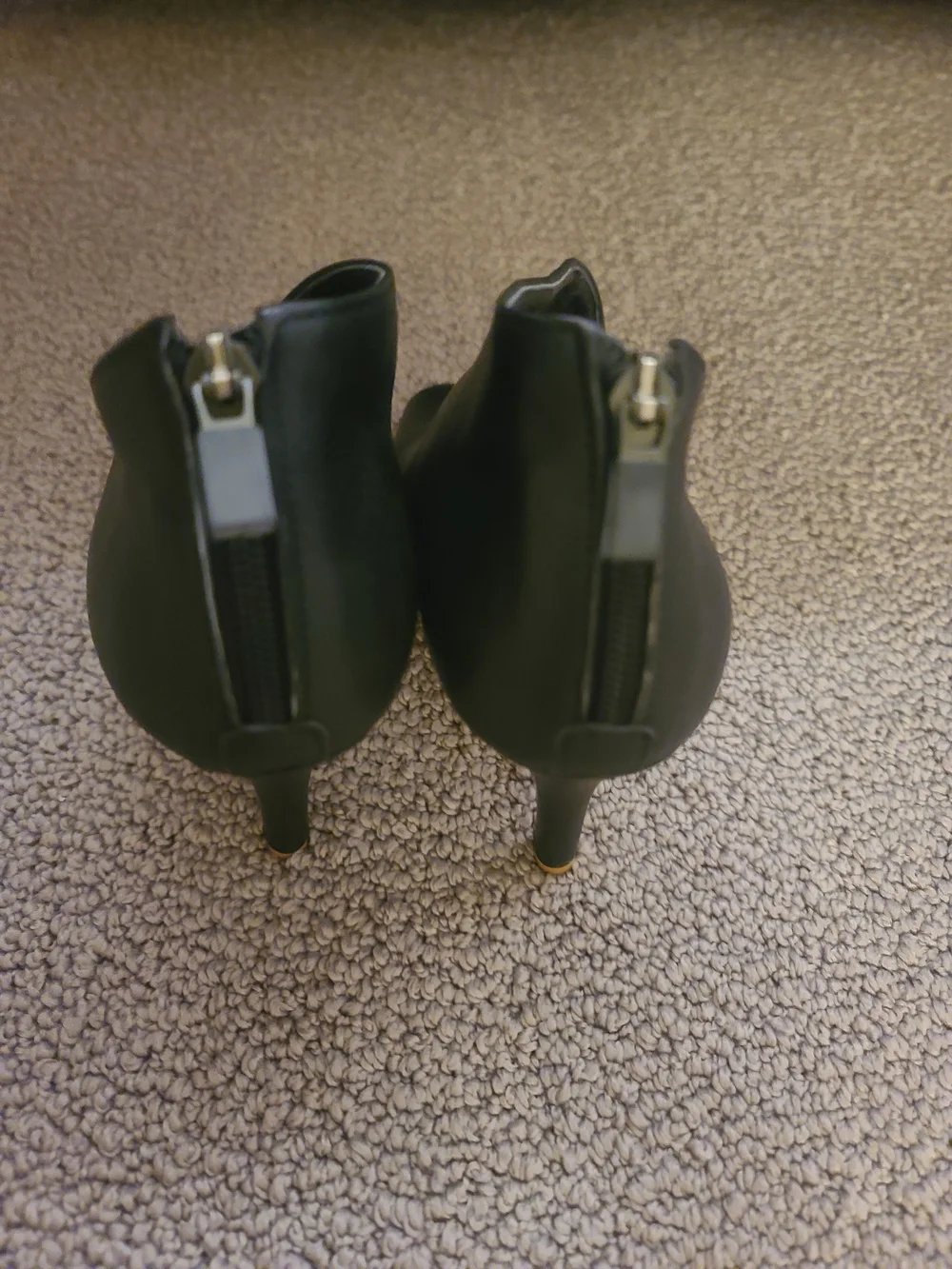 Women’s Black Peep-Toe Leather Heels